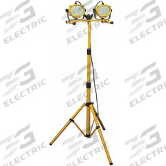 APPROVED VENDOR Temporary Job Site Light: 1,200 lm Max Brightness, LED, 1, 1 Brightness Levels, IP65 (MPN 24K354). Key specifications — Frame Color: Yellow; Lighting Technology: LED; Operating Voltage: 120V AC; Brand: APPROVED VENDOR; No. of Brightness Levels: 1.