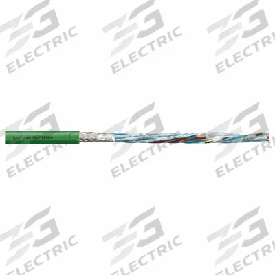 CHAINFLEX Measuring System Cable: (4) Pr 26 AWG (0.14)/(4) 20 AWG (0.50), Green - Servo Motor Feedback Cables