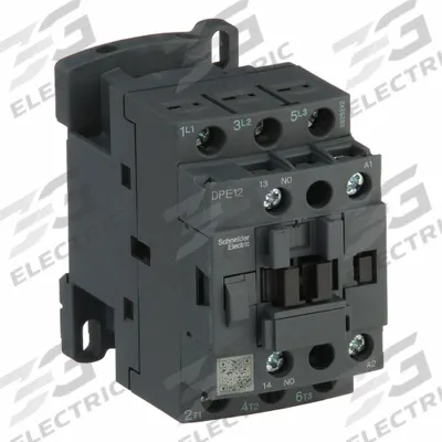 SCHNEIDER Magnetic Contactor: Non-Reversing, 3 Poles, 3NO Contacts, 12 A - Non-Reversing IEC Contactors