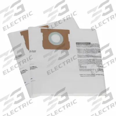 DAYTON Vacuum Bag: Dayton, Dry, Paper, 2-Ply, Std - Shop Vacuum Bags