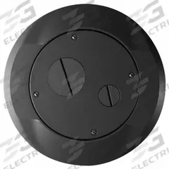 HUBBELL WIRING DEVICE-KELLEMS Floor Subplate: Round, Black, Cast Aluminum, Smooth (MPN S1SPFFBL). Key specifications — attr211014: HUBBELL WIRING DEVICE-KELLEMS; attr1046648: Black; attr1046653: Round; attr1046654: Smooth; attr1046660: Cast Aluminum.