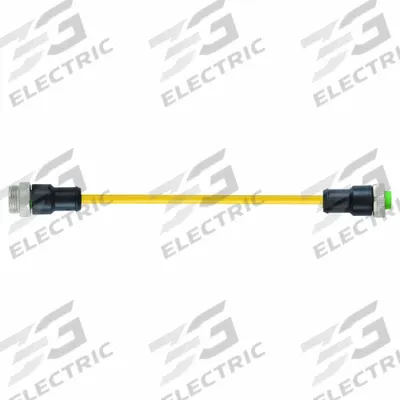 MURRELEKTRONIK Cordset: 7/8" Male Straight x Female Straight, 3 Pins, Yellow, TPE, 5 m Cable Lg - Double-Ended Cordsets with TPE Jacket for Heaviest-Duty Applications