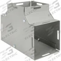 WIEGMANN Wireway Tee: 4 in Wd, 4 in Ht, 16 ga Gauge, 1, Screw-On Cover, Steel, Powder Coated (MPN T0404). Key specifications — Brand: WIEGMANN; Cover Location: Top or Bottom; Finish: Powder Coated; Overall Length: 9 in; Cover Locking Style: Screw Clamps; Cover Type: Hinged/Screw-On; With/Without Knockouts - Broad: No; Cover Type - Broad: Screw-On Cover.