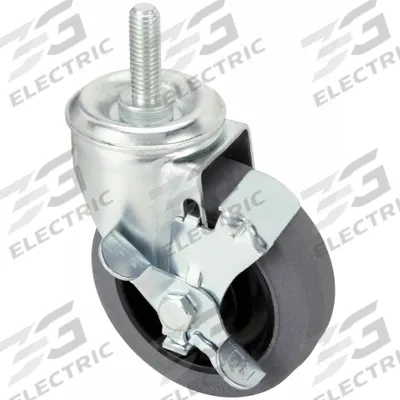 APPROVED VENDOR Stem Caster: Inch, Swivel, 4 in Wheel Dia., 1 1/4 in Wheel Wd - Standard Threaded Stem Casters
