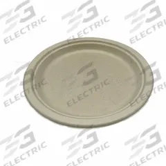 EMPRESS EARTH Disposable Fiber Plate: Ivory, Heavy-Wt, 9 in Disposable Plate Size, 500 PK (MPN EPL-09-PF). Key specifications — Shape: Round; Coating/Lining: Water Based Overcoat; Material: Fiber; Microwave Safe: Yes; Pattern: Patternless; Product Type: Dinner Plate; Brand: EMPRESS EARTH.