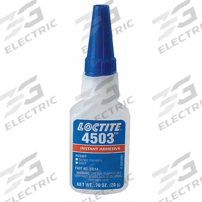 LOCTITE Instant Adhesive: 4503, Rubber, 0.7 fl oz, Bottle, Clear, Thin Liquid - Instant Adhesives for Rubber & Leather