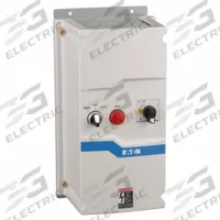 Combination Motor Starter: 3 Poles, Circuit Breaker, 12 A, 600V AC Coil, Thermal Protection, 600V AC (MPN ECX77D1DJB-J). Key specifications — Brand: EATON; Auxiliary Contact Form: 1NO; Coil Voltage: 600V AC; Control Transformer: Yes; Wire Termination Type: Screws; Poles/Phase: 3 Pole / Three Phase; Operator Type: Hand/Off/Auto (Selector Switch); Thermal Unit Type: Adjustable Thermal Units (Included).