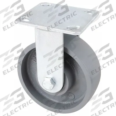 APPROVED VENDOR Plate Caster: Rigid, No Brake, Steel, 6 in Wheel Dia, 2 in Wheel Wd, Ball - Heavy-Duty Plate Casters
