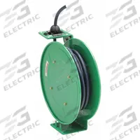 Spring Return Hose Reel: 25 ft (1/4 in I.D.), 1/4 in MNPT, 300 psi Max Op Pressure, Brass, Green (MPN 437J25). Key specifications — Reel Color: Green; Hose Capacity: 25 ft (1/4 in I.D.); Overall Dimensions: 12-39/64 in L x 5-3/16 in W x 13-29/32 in H; Swivel Material: Brass; Hose End Configuration: 1/4 in MNPT; Brand: SPEEDAIRE.