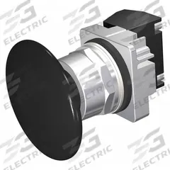 SIEMENS Mushroom Head Push Button: Non-Illuminated, Mushroom Head Profile, Non-Metallic, 30 mm (MPN 52PM9V1A). Key specifications — Brand: SIEMENS; Action: Momentary; Series: Class 52; Terminal Connection: Pressure Plate; Push Button Material Type: Non-Metallic.