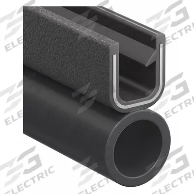 TRIM LOK Trim Seal: Top Bulb, 25 ft Overall Lg, PVC Outer, EPDM Bulb, 9/16 in Leg Lg - Round-Bulb Edge Trim Seals