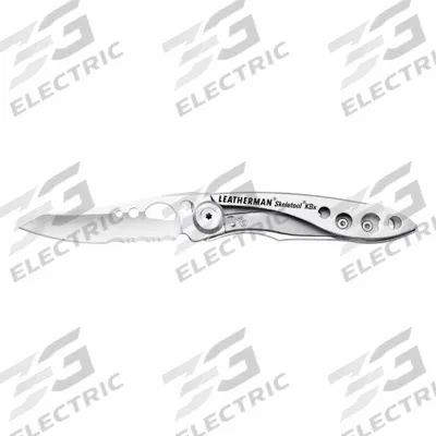 LEATHERMAN Knife: 2 1/2 in Blade Lg, 3 1/2 in Closed Lg, 5 3/4 in Overall Lg, Aluminum - Manually-Opening Folding Knives