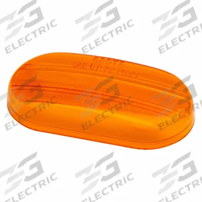 GROTE Replacement Lens: Oval, Clearance and Marker Light, 1 3/4 in Ht - Vehicle Lighting - Oval Replacement Lenses