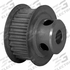 DAYTON Timing Pulley: Modified Curvilinear, Fixed, For GT Timing Belt Section, For 9 mm Belt Wd (MPN 26-3P09-6FA3). Key specifications — Brand: DAYTON; Finish: Clear Anodized; For Belt Series: Powerhouse®.
