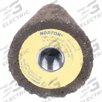 NORTON Round Tip Grinding Cone: Type 17R, 2" x 3" x 5/8"-11, Zirconia Alumina, 20 Grit, 1 (MPN 66253344384). Key specifications — Brand: NORTON; Abrasive Hardness: S.