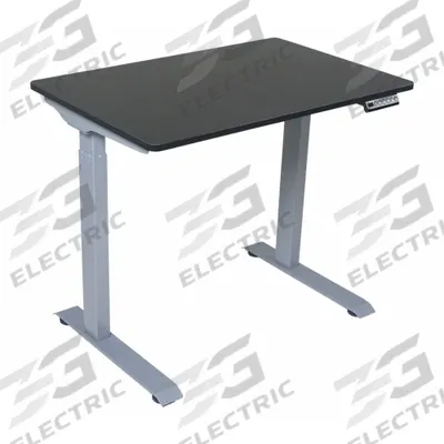 VICTOR Electric Sit-Stand Desk: Black, Steel/Wood, 36 in Overall Wd, 23 5/8 in Overall Dp - Programmable Adjustable-Height Desks