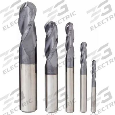 APPROVED VENDOR End Mill Set: Ball Nose, 5 Pc, Carbide, AlTiN Coated, 3 Flute - General Purpose Carbide Ball End Mill Sets