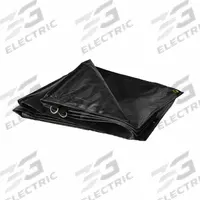 APPROVED VENDOR Tarp: 14 ft Lg, 10 ft Wd, Heavy Duty, 12 mil, Polyethylene, Black, 5.6 oz/sq yd (MPN 51014). Key specifications — Color: Black; Brand: APPROVED VENDOR; Includes: Reinforced Corners.