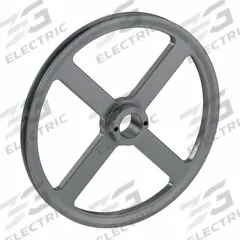 APPROVED VENDOR V-Belt Pulley: AK124, 1 Groove, 12.25 in OD, Bushed Bore, H/QT, Cast Iron (MPN AK124H). Key specifications — Pulley Industry Number: AK124; Pitch Diameter: 12 in (4L, A); For Belt Section (broad, with similar types): 4L, A, or AX.