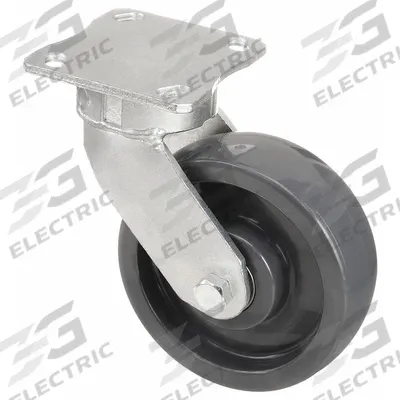 APPROVED VENDOR Plate Caster: Corrosion-Resistant, Swivel, Nylon, 5 in Wheel Dia - Medium-Duty General-Purpose Kingpinless Plate Casters