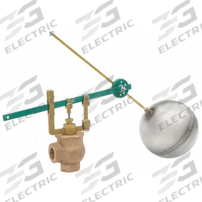 KECKLEY Float Valve Assembly: For Water Media, Angle Valve Body, Cylindrical, Horizontal Piping - General Service Float & Lever Valve Assemblies