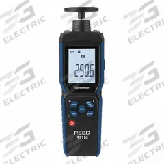REED INSTRUMENTS Combination Contact: +/-(0.02% rdg. + 1 dgt.) RPM Accuracy, 0.01 rpm, 0.1 rpm/1rpm (MPN R7110). Key specifications — Includes: Batteries; Brand: REED INSTRUMENTS; RPM Accuracy: +/-(0.02% rdg. + 1 dgt.); RPM Resolution: 0.01 rpm, 0.1 rpm; Calibration Certificate: Not Included.