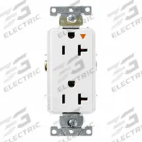 LEVITON Plugs and Receptacles: Duplex, 5-20, White, 125V AC, 20 A, 2 Pole / 3 Wire (MPN 16362-WIG)