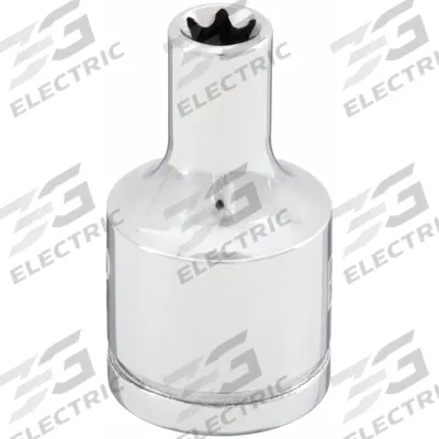 WESTWARD Socket: 3/8 in Drive Size, E11 Socket Size, External Torx, Std, Chrome - 3/8" Drive External Torx Hand Sockets