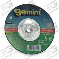 NORTON Cut-Off & Grinding Wheel: Type 27, 9" x 1/8" x 5/8"-11, Aluminum Oxide, 24 Grit, Gemini (MPN 66253048983). Key specifications — Series: Gemini; Brand: NORTON.