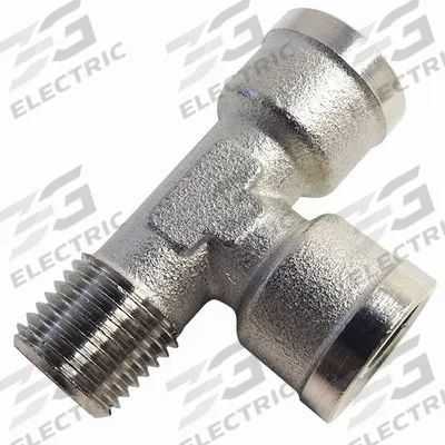 LEGRIS Metal Pipe Tee: Tee, 3/4 in x 3/4 in x 3/4 in, Nickel-Plated Brass, 870 psi - Threaded Medium-Pressure Pipe Fittings