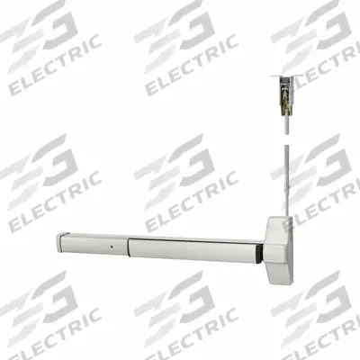 CORBIN RUSSWIN Concealed Vertical Rod: 36 in Max Door Wd - Concealed Vertical Rod Push Bars