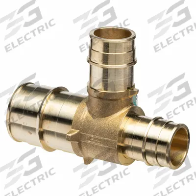 ZURN Barbed Tee: Brass, Expansion, 1 1/2 in ID - Expansion Brass Barbed Tube Fittings