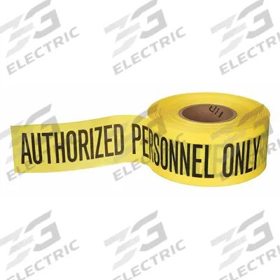 APPROVED VENDOR Barricade Tape: 500 ft Lg, 3 in Wd - Restricted Access Messaging Barrier Tape