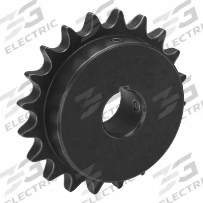TSUBAKI Single Strand Sprocket: 60, For 3/4 in Chain Pitch, 1 1/4 in Bore Dia, 20 Teeth - Size 60 Fixed-Bore Roller Chain Sprockets