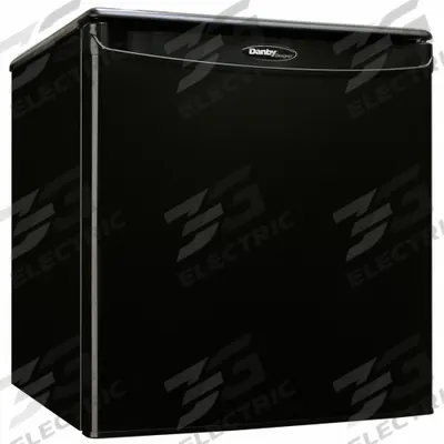 DANBY Mini Refrigerator: Black, 1.7 cu ft Total Capacity, 3 Shelves - Mini Refrigerators