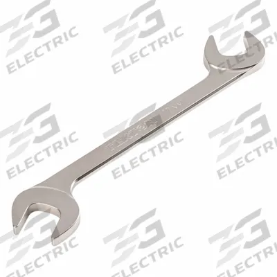 TEKTON Open End Wrench: Chromium Molybdenum Steel, Satin, 17 mm Head Size - Metric, Double End, Open End Wrenches