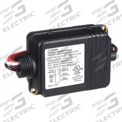 HUBBELL WIRING DEVICE-KELLEMS Control Unit: CU300, Fluorescent/Incandescent, Hard Wired - Power & Relay Control Units