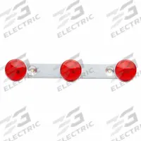 GROTE Bar Lamp: Marker Light, Incandescent, Rectangular, Red, Screw, Blunt Cut Wires, P2 SAE Lens (MPN 49042). Key specifications — Lens Color: Red; Brand: GROTE; Electrical Connection: Blunt Cut Wires; Lighting Technology: Incandescent; Mount Type: Screw; SAE Lens Code: P2.