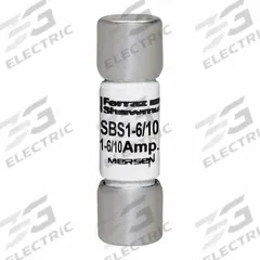 MERSEN Fuse: SBS Series, Midget, Fast-Acting, 1.6 A, 600 V AC, 13/32 in x 1 3/8 in, Non-Indicating (MPN SBS1-6/10). Key specifications — attr1287209: SBS; attr211192: MERSEN.