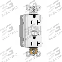 LEGRAND PLUGTAIL: Duplex, 5-20, White, GFCI, 125V AC, 20 A, 2 Pole / 3 Wire (MPN PT2097W)