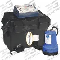 PRO SERIES PUMPS Battery Backup Sump Pump: 12V DC, 1/3 hp, Dual Micro-Reed Float, 16 ft Max. Head (MPN PHCC-1850). Key specifications — Pump Rated Voltage: 12V DC; Brand: PRO SERIES PUMPS; Switch: Dual Micro-Reed Float.