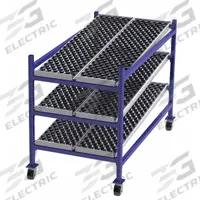 UNEX FLOW CELL Gravity Flow Rack: 36 in x 72 in x 54 in, Tilt, 3 Shelves, Rubber (MPN FCM99SW36723). Key specifications — Brand: UNEX FLOW CELL; Decking Material: Rubber.
