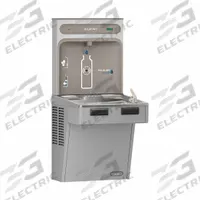 ELKAY Drinking Fountains: On-Wall, 8 gph @ 50°F, Touchless Sensor, Gray, 39 3/4 in Ht (MPN LMABF8WSLK). Key specifications — Brand: ELKAY; Housing Finish: Granite; Chilling Capacity: 8 gph @ 50°F; Housing Color: Gray.