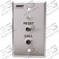 CREST HEALTHCARE SUPPLY Patient Room Station: Compatible with Nurse Call System, 2 3/4 in Overall Wd (MPN BS-8502C). Key specifications — Standards: FDA Listed; Manufacturer Part Number: BS-8502C; Color: Silver; Voltage: 12V DC; Brand: CREST HEALTHCARE SUPPLY; Call Station Type: Patient Room Station; Material: Stainless Steel; Compatible Product Type: Nurse Call System.