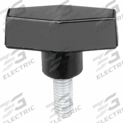 DAVIES Hand Knob: T, Thermoset, 1/4"-20 Thread, 10 mm Thread Lg - T-Handle Knobs with Threaded Stud