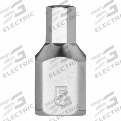 MILWAUKEE Bit Socket: 1/4 in Drive Size, Hex Tip, 5 mm Tip Size, 51/64 in Overall Lg - Hex Bit Sockets