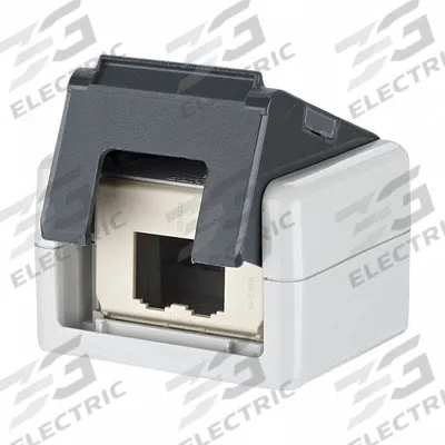METZ CONNECT IP20 Housing: AP, Thermoplastic, 90° Mounting Angle, 2 Ports - Voice & Data Housings, Panels & Connector Components