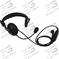 KENWOOD Headset: Fits Kenwood, For NX-P1000 Series, Over-the-Head, Push To Talk, Black, 1 Wires (MPN KHS-7A). Key specifications — Connector Type: Two Pin; Compatible Radio Series: NX-P1000; Push To Talk: Yes; Manufacturer Part Number: KHS-7A; Brand: KENWOOD.