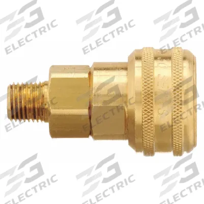 PARKER Quick Connect Hose Coupling: 3/8 in Body Size, 1/4 in Hose Fitting Size - Industrial Interchange Brass Quick-Connect Air Coupling Bodies