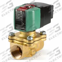 REDHAT Solenoid Valve: 2-Way, Normally Closed, 3/8 in Pipe Size, 100 to 240V AC/DC, High Flow (MPN SU8210P093LF 100-240). Key specifications — Pipe Size: 3/8 in; Voltage: 100 to 240V AC/DC; Brand: REDHAT.